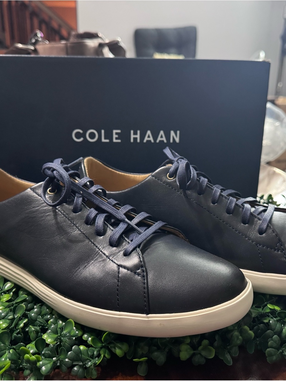 Cole Haan Grand CrossCourt II Sneaker Navy Leather Brnsh